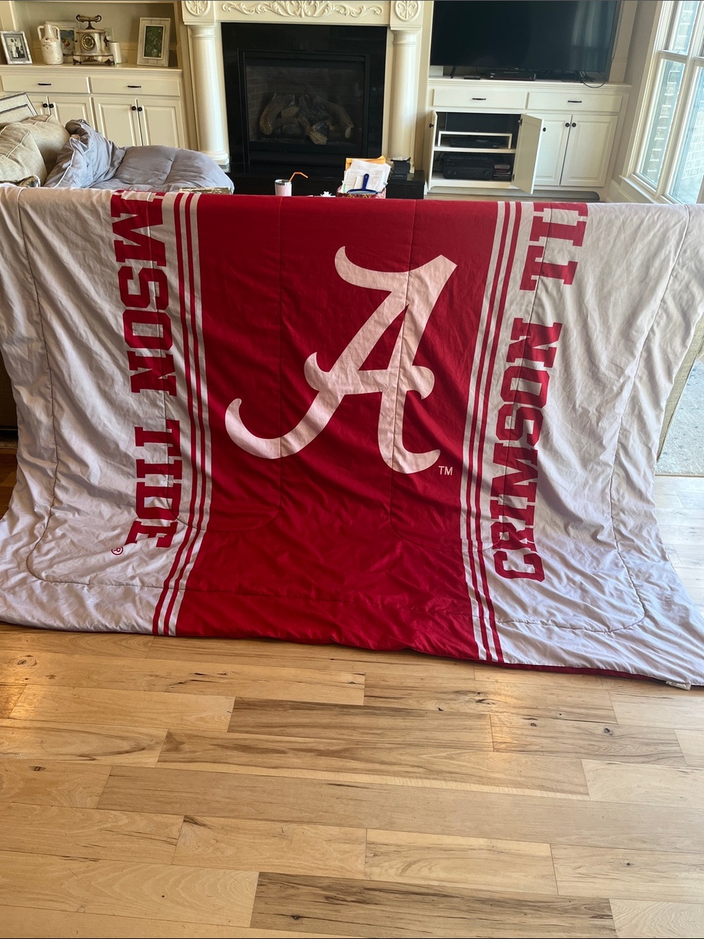 Alabama Crimson Tide Red & Gray Comforter Queen